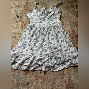 Blue flowered Hollister dress with Bow in the back.
